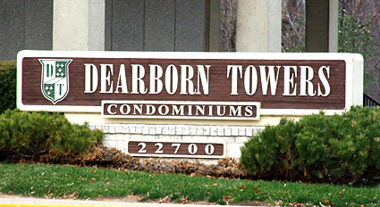 Dearborn Towers Sign